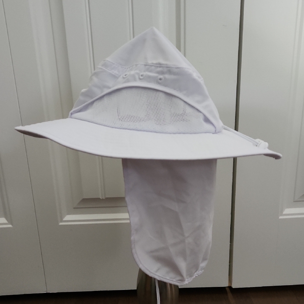 White Sun Protection Hat / New Without Tag